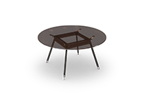 میز-دایره-پایه-مورب-فلزی-با-صفحه-شیشه-ای-یونیکا-تیپ-4132-41 -  - https://mohitara.com