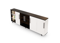 کتابخانه-و-ویترین-کوتاه-ویژه-اتاق-مدیر-عامل-یونیکا-تیپ-6058-41 -  - https://mohitara.com