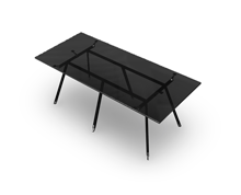 میز-کنفرانس-صفحه-شیشه-ای-یونیکا-تیپ-4026-41 -  - https://mohitara.com