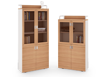 کمد-و-ویترین-با-چهار-درب-چوبی-و-شیشه-ای-کوئیک-تیپ-6238-41 -  - https://mohitara.com